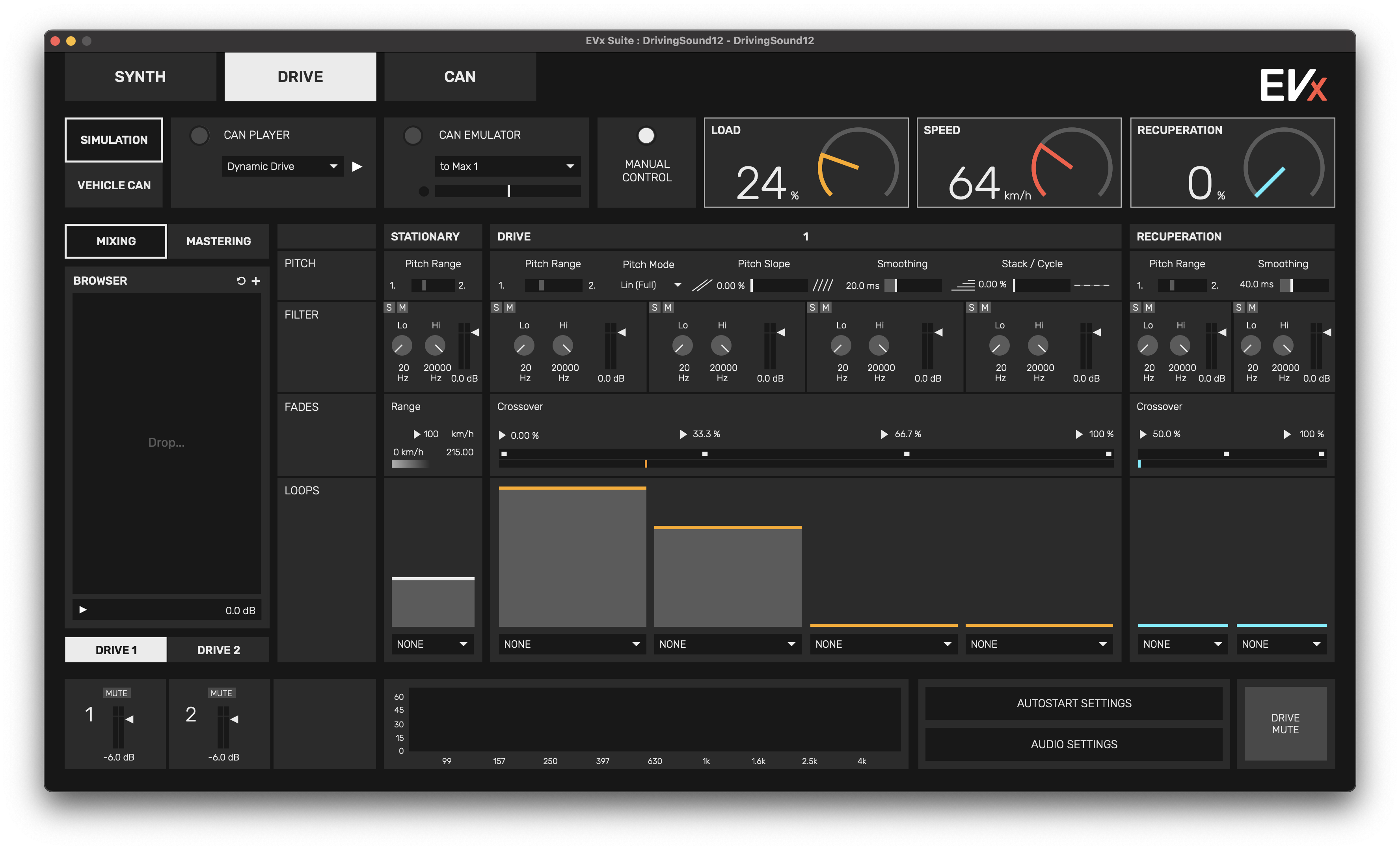 Individuelle UI-Elemente in der Bedienoberfläche der EVx Suite.